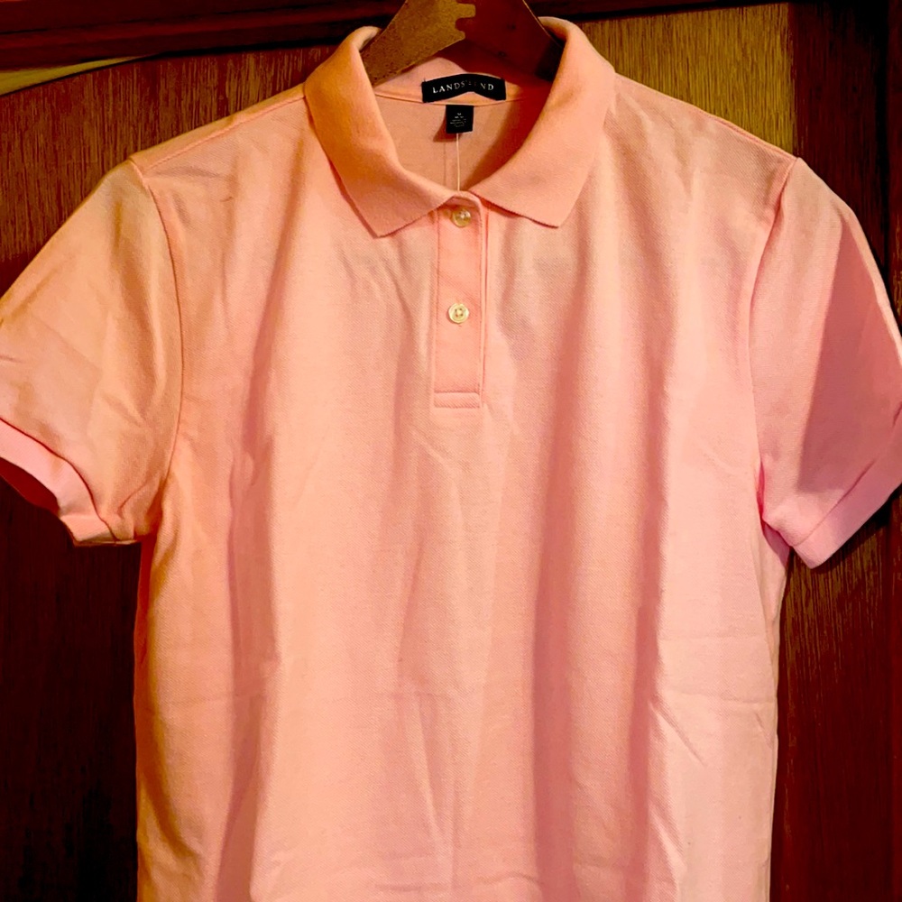 NWT preppy pink Lands Polo
